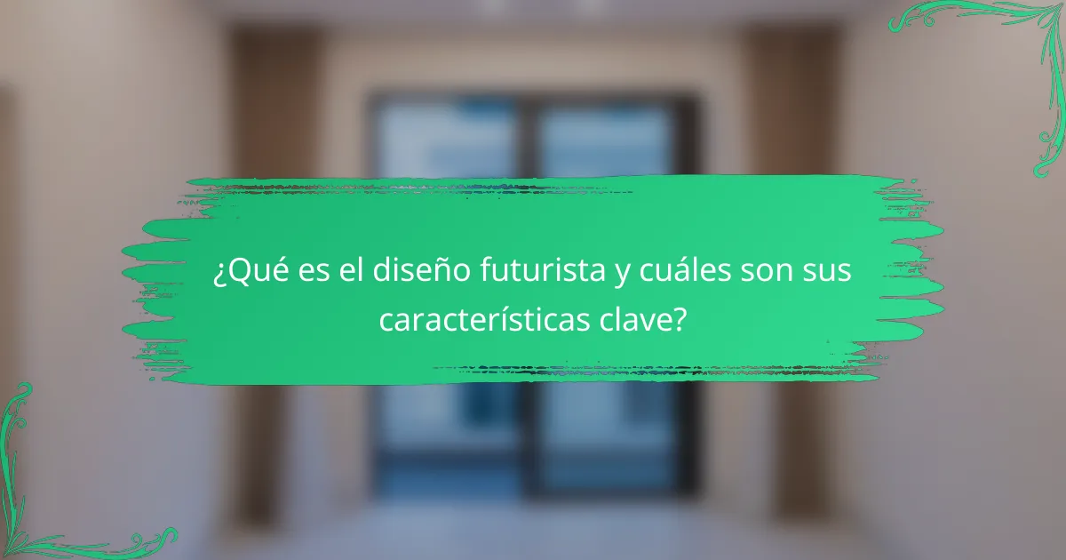 ¿Qué es el diseño futurista y cuáles son sus características clave?