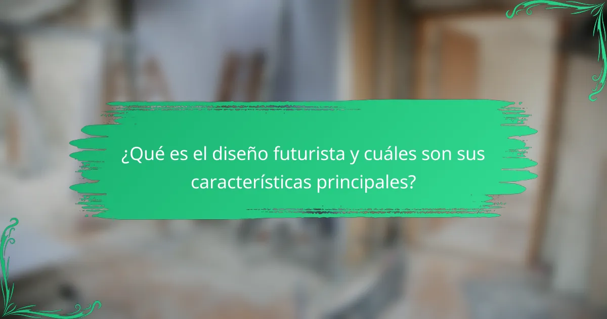 ¿Qué es el diseño futurista y cuáles son sus características principales?
