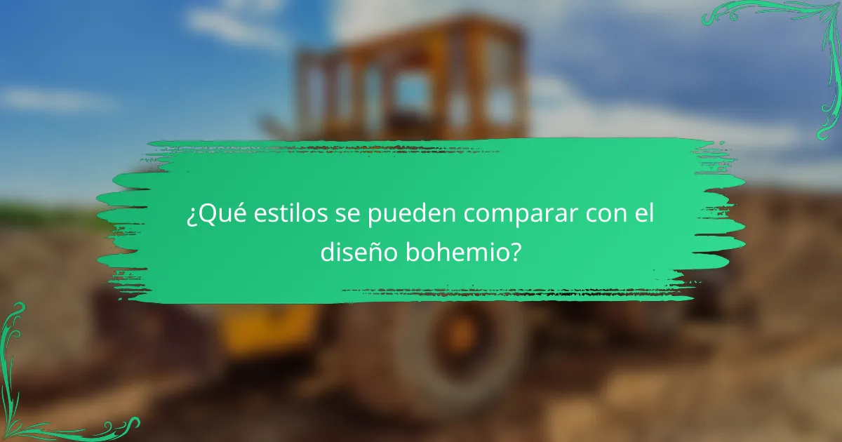 ¿Qué estilos se pueden comparar con el diseño bohemio?
